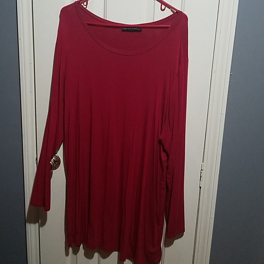 Burgundy long sleeve tunic